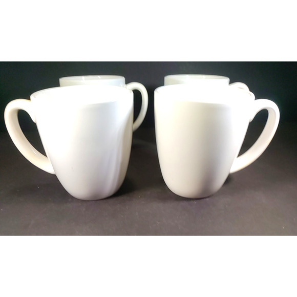Corelle Coordinates White Coffee Cup Mugs Lot Of 4 - Picture 3 of 9
